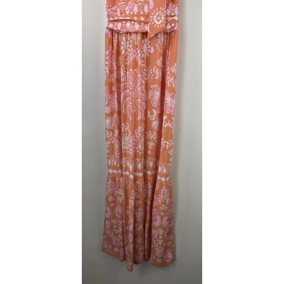 Lilly Pulitzer Montecito Mixed Print Cross Neck Maxi Halter Dress EUC Size XS - Picture 11 of 16